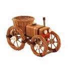 Blomsterkurv Liten Traktor | naturpil | 40x21x25cm  thumbnail