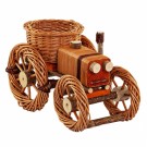 Blomsterkurv Traktor | naturpil | 50x25x32cm  thumbnail