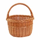 Rund kurv Knubb | flettet av pil | ø29cm  thumbnail