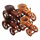 Blomsterkurv Liten Traktor | naturpil | 40x21x25cm  thumbnail