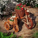 Blomsterkurv Liten Sykkel | naturpil | 30x20x25cm \ thumbnail