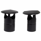 Pipehatt Svart | lakkert stål 0,6mm | ø100-150mm thumbnail