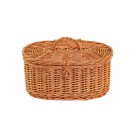 Kurv med lokk Sisik | flettet av pil | 22x15cm thumbnail