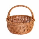 Rund kurv Stubb | flettet av pil | ø34cm thumbnail