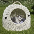 Kurvhule i pil | til katt og hund | Hvit 50x40x40cm thumbnail
