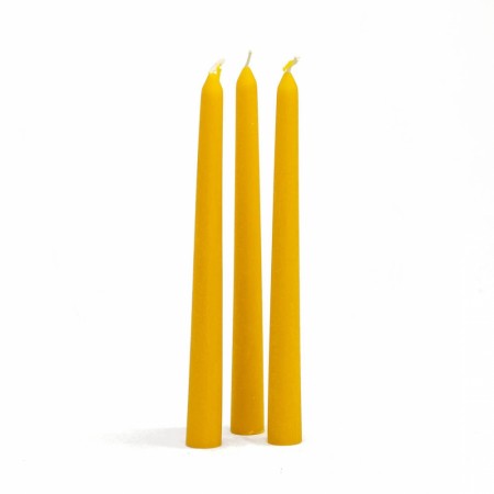Stakelys 3-pk│ naturlig bivoks │ 19 cm 