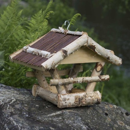 Fuglebrett i bjørk og pil | perfekt for småfugler | str. M 